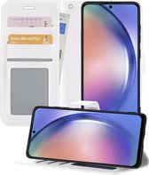 Hoesje Geschikt voor Samsung A54 Hoesje Book Case Hoes Portemonnee Cover Walletcase - Hoes Geschikt voor Samsung Galaxy A54 Hoes Bookcase Hoesje - witte