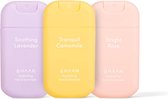 HAAN Hydrating Hand Sanitizer - Handzeep - Desinfecterend - 30ml - 3-Pack - Blossom Elixer Mix: Bright Rose, Tranquil Camomile, Soothing Lavender - Navulbaar
