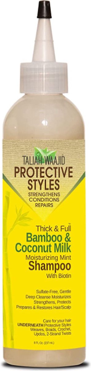 Taliah Waajid Protective Styles Thick And Full Bamboo And Coconut Milk Moisturizing Mint Shampoo 237ml