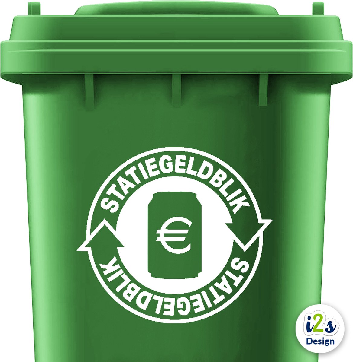 Statiegeldsticker op blikjes 20cm - Statiegeld sticker op blikjes - Geschikt voor binnen en buiten - Kleur wit - Afmeting 20cm