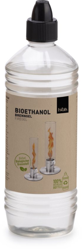 Fire Gel Hofats Spin Bio-Ethanol Bottles Transparente 1 L (lot de 6)