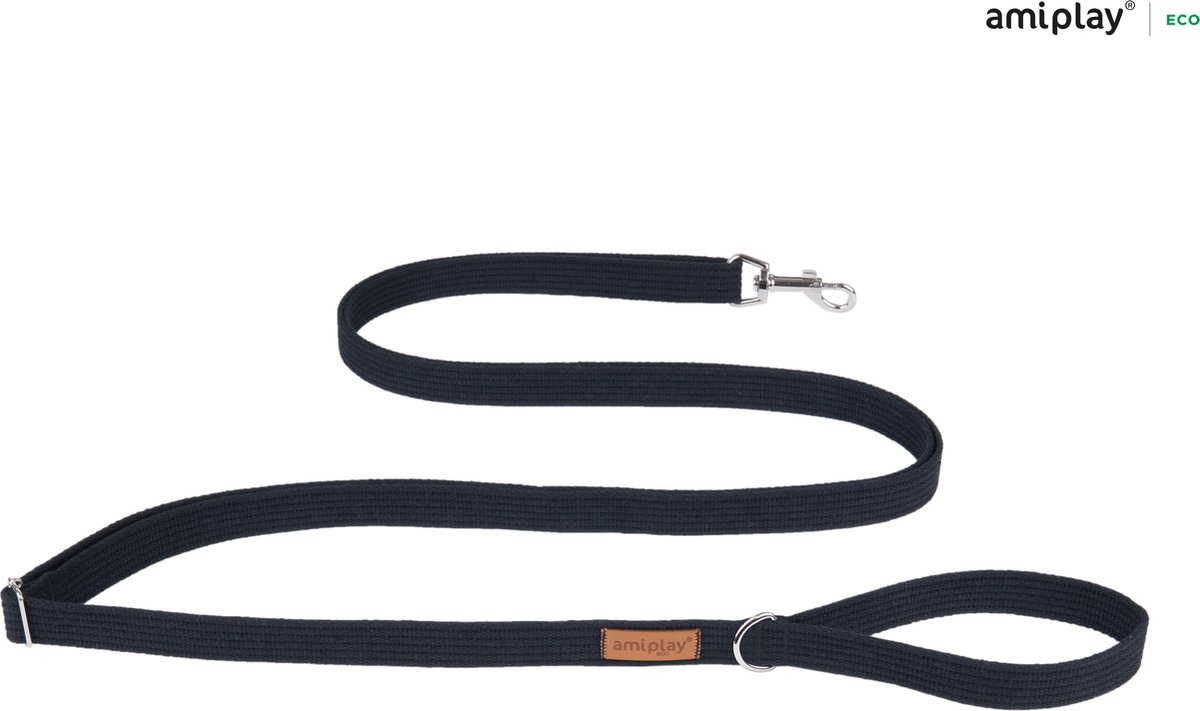 Amiplay Leiband verstelbaar Easy Fix Cotton zwart maat-XL / 160-300x3cm