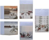 Kerstkaarten – 25 Stuks - Prettige Kerstdagen – 10 x 14 cm – K-185