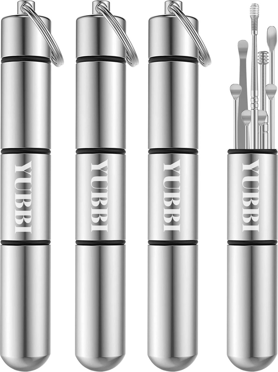 Goedkoopste YUBBI 36 Delige Oorsmeer Verwijderaar Set - Milieuvriendelijk – Spiraalvormig - Oorreiniger - RVS Ear Cleaner - Zilver - Multipack 4 Stuks - Inclusief Instructies
