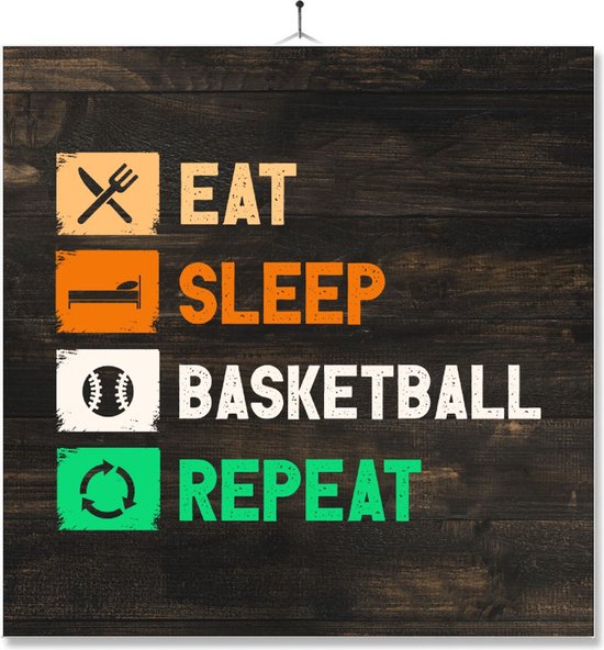 Carrelage Avec Impression | Cadeau d'anniversaire | Toilettes WC | Eat Sleep Basketball Répéter