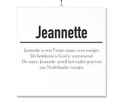 Tegel Met Opdruk | Betekenis | Kado | Cadeau | Met Naam - jeannette