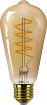 Philips - Philips MASTER Value LEDbulb E27 Edison Filament Goud 4W 250lm - 818 Zeer Warm Wit | Dimbaar - Vervangt 25W