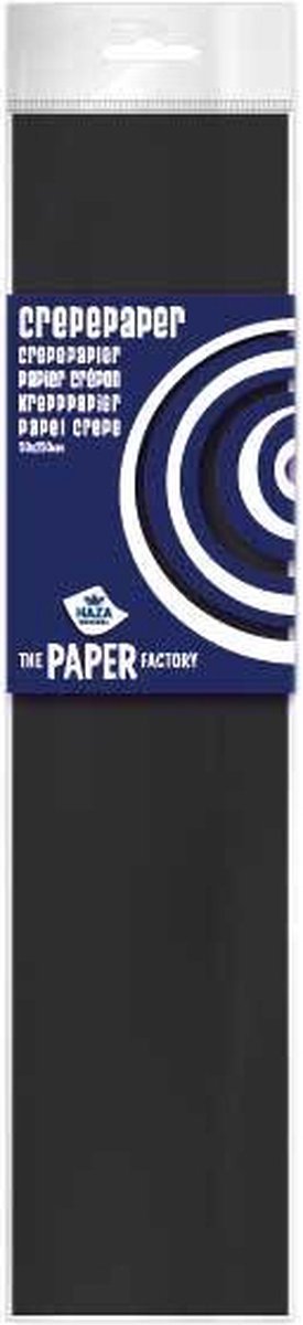 Crepe Papier Zwart (20+ kleuren) - Crepepapier t.b.v. maken slingers / pompoms / bloemen etc. - Gekleurd Papier Knutselen - Knutselpapier - Crepe Papier Zwart