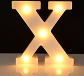 Lichtgevende Letter X - 16 cm - Wit - LED