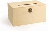 Boîte en bois avec fente 24x16x13 cm