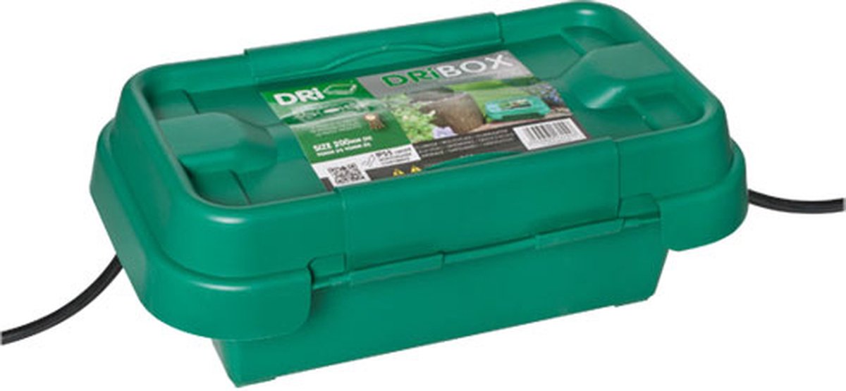 Dribox waterdichte kabelverdeelbox voor buiten - IP55 - 20 x 9 x 9 cm - Groen