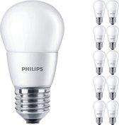 Voordeelpak 10x Philips Corepro LEDluster E27 Kogel Mat 7W 806lm - 827 Zeer Warm Wit | Vervangt 60W