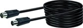 Câble TV coaxial 1 mètre - Ziggo - Telenet - Caiway - Câble coaxial certifié - Câble de Télévision coaxial mâle à femelle