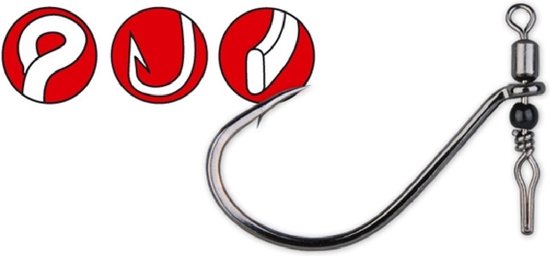 Gamakatsu Drop Shot Swivel Shot Zwart / #1/0 van Gamakatsu — afbeelding 3