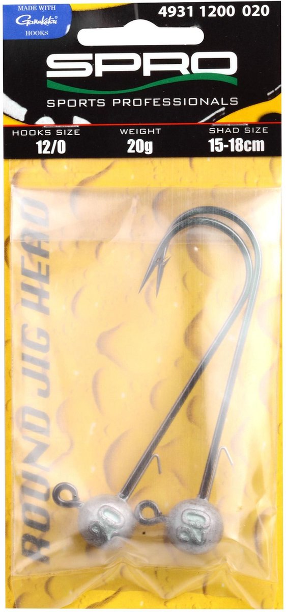 Spro Round HD Jighead 90 Size 10/0 2st.