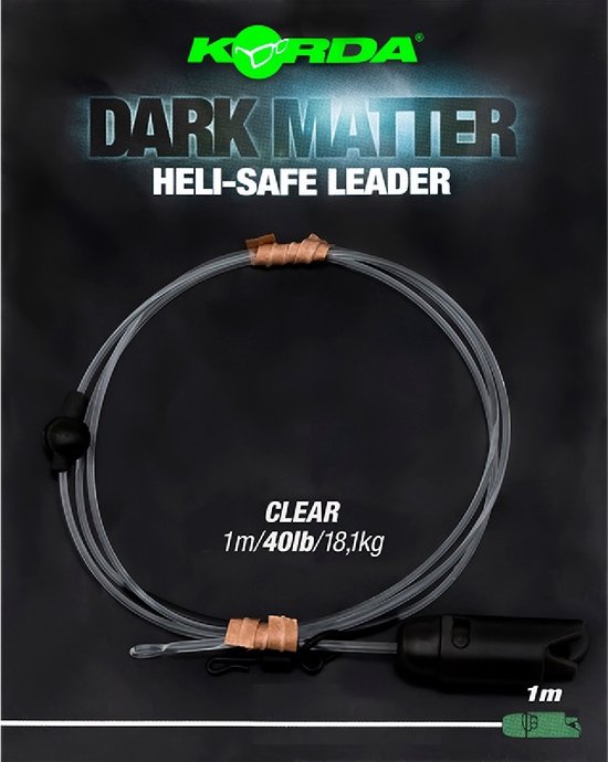 Korda Dark Matter Heli Safe Leader - Clear - 40lb - 1.00m - Transparant