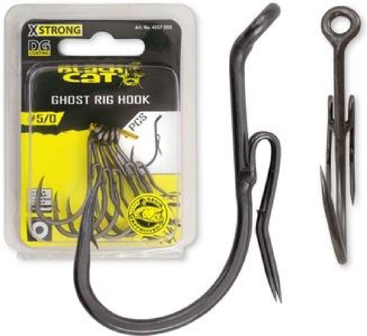 Black Cat Ghost Rig Hook DG - DG Coating - Haakmaat 6/0 - 5 Stuks - Grijs