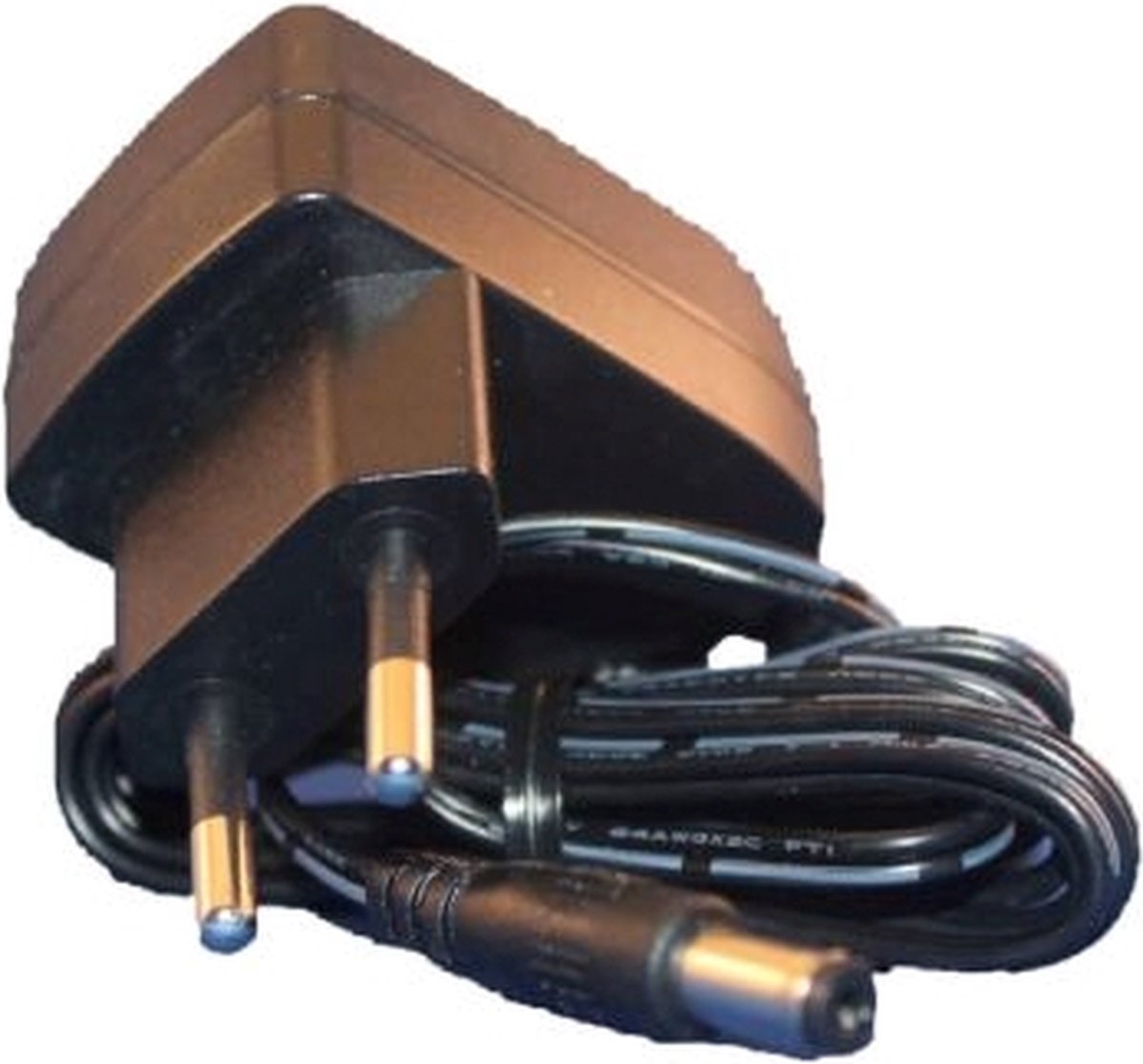 Heatfan adapter – 12 Volt verliesvrij – 2 meter – Voor Europees (Type C) stopcontact – Zwart – 1 stuk