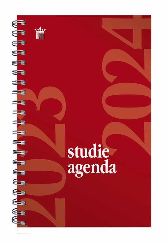 Ryam | Studie agenda | 2023/2024 | Spiraal | 15 x 20 | 12 mnd | Rood |