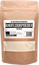 De Biologische Kruidenier Knoflookpoeder - 100gr - Biologisch - knoflook - fijn gemalen poeder - navulling - hersluitbare zak