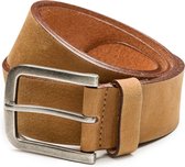 DTCH.FIT Herenriem Leer Jaxx - Riem Cognac - Jeans Broekriem - Riemmaat 105cm - Totale lengte 120cm