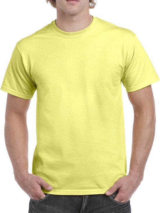 T-shirt met ronde hals 'Ultra Cotton' Gildan Cornsilk - XL