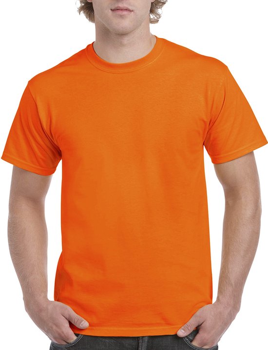 T-shirt met ronde hals 'Ultra Cotton' Gildan Safety Orange - L