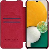 Geschikt voor Nillkin Qin Samsung Galaxy A14 Book Case Hoesje - Rood