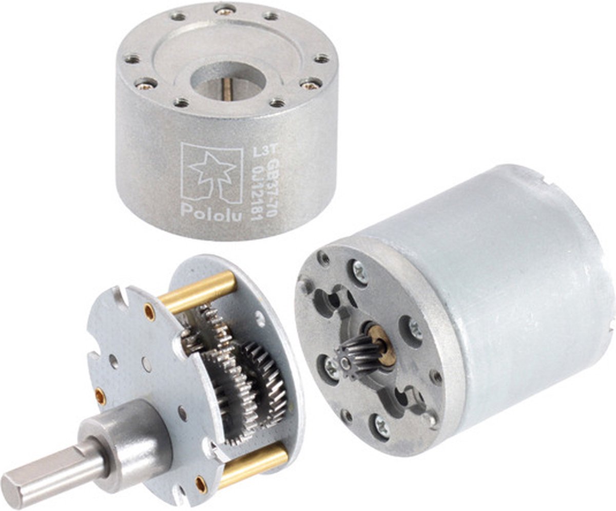 100:1 Metal Gearmotor 37Dx57L mm 24V (Helical Pinion) Pololu 4685