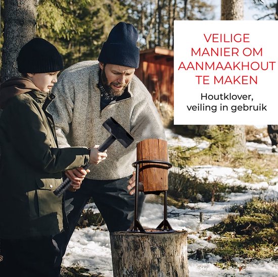 Sunnyhome Houtklover - Houtsplijter - Houtkliever Aanmaakhout - Houtsplitter - Robuust - Zwart van Sunnyhome — afbeelding 5
