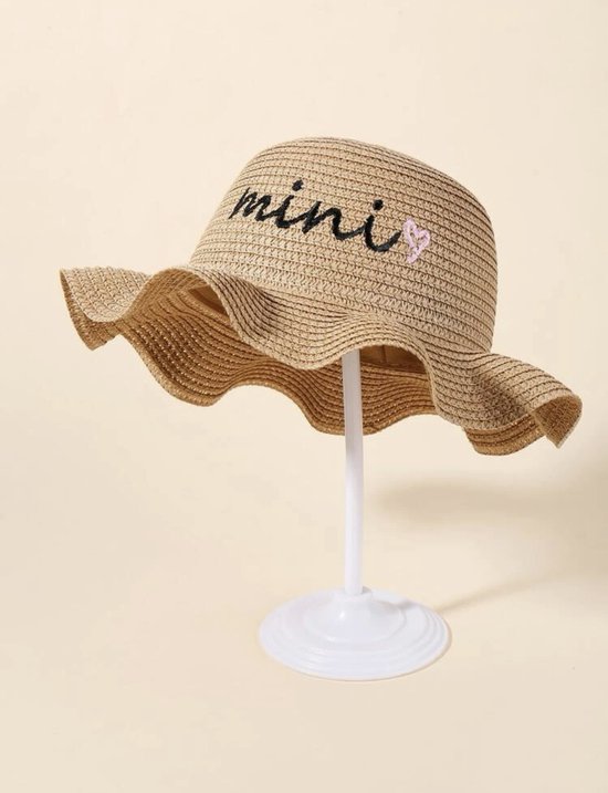 Chapeau de soleil paille mini - Cadeau - 1 à 4 ans - chapeau de paille - protection solaire - bambin - fille - article mode - chic