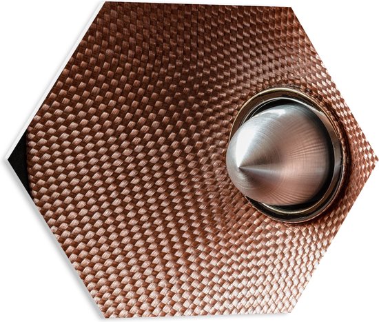 PVC Schuimplaat Hexagon - Close-up van Onderdeel van Box - 40x34.8 cm Foto op Hexagon (Met Ophangsysteem)