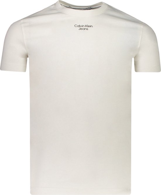 Calvin Klein T-shirt Wit Getailleerd - Maat XXL - Mannen - Lente/Zomer Collectie - Katoen