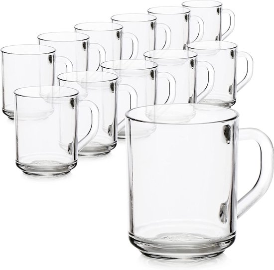 TYA I Lot De 6 Verres à Café, à Latte Macchiato, à Thé, à Vin Chaud, à Café, 225 Ml, Pour Boissons Chaudes, Cappuccino