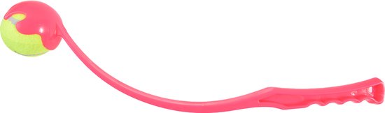 Lanceur de balles pour chien - Balle d'entraînement pour activités de Plein air - Balle de lancer pour animaux de compagnie et balle de tennis Jouets pour dresser votre chien - Rose