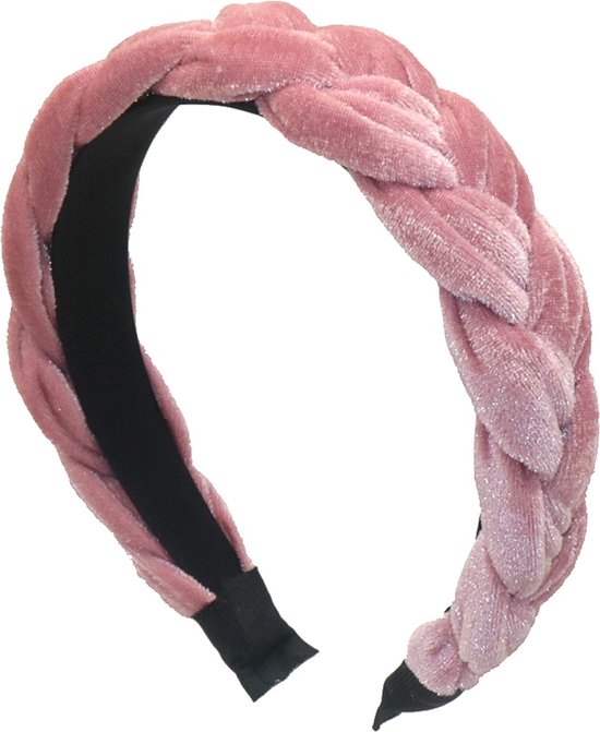 Haarband Gevlochten - Diadeem - 3 cm - Roze