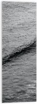 Acrylglas - Zee Golf in Zwart-Wit - 40x120 cm Foto op Acrylglas (Met Ophangsysteem)