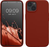 kwmobile telefoonhoesje geschikt voor Apple iPhone 13 - Hoesje met siliconen coating - Smartphone case in spice rood