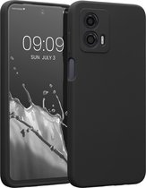 kwmobile telefoonhoesje geschikt voor Motorola Moto G53 5G - TPU backcover met siliconen coating - Smartphone case in zwart