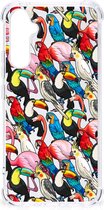 Anti-shock Hoesje met foto Geschikt voor Samsung Galaxy A34 Telefoon Hoesje met doorzichtige rand Birds