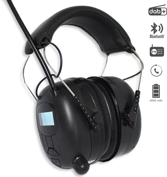 Soul Taine Gehoorbescherming met Radio - DAB+ - Oorbeschermers met Bluetooth en AUDIO ingang - Oplaadbaar - Inclusief Tas | EAR-205-D+