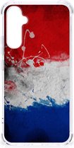 Telefoon Hoesje Geschikt voor Samsung Galaxy A34 Leuk Hoesje met transparante rand Nederlandse Vlag