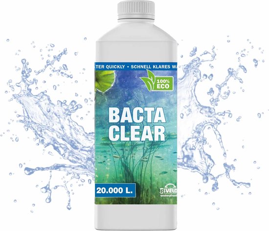 VDVELDE Bacta Clear Vijverbacteriën - 1 Liter Algenbestrijding Vijver - Bacterien Vijver en Algen Verwijderaar - 100% Biologisch Draadalgen Bestrijdingsmiddel - Van der Velde Waterplanten