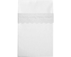 Cottonbaby wieglaken - wit - broderie groot - 75x90 cm