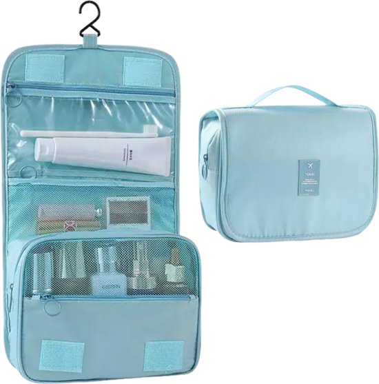 Pazzo Goods - Base de trousse de toilette - avec crochet - Menthe - Trousse de toilette de voyage - Suspendable