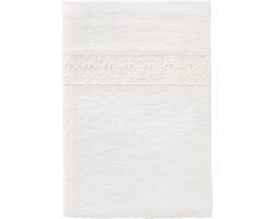 Cottonbaby - wieglaken - broderiekant - roomwit