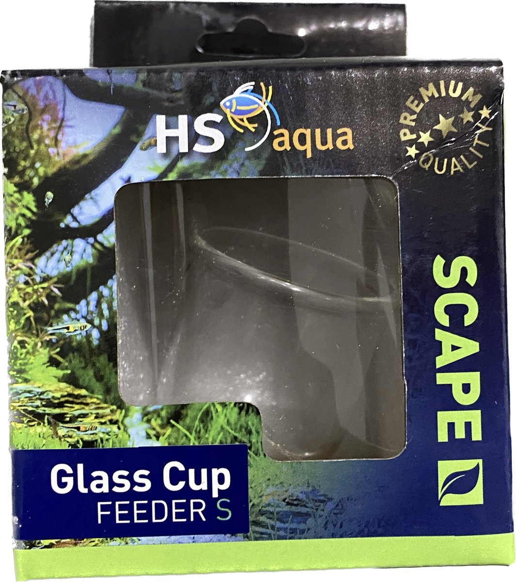HS Aqua Glazen Voederkuip S