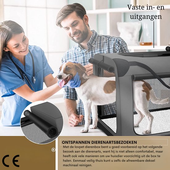 Lovpet® Hondenbox, incl. hondenbak, opvouwbaar, M 60 x 42 x Lovpet® Hondenbox, incl. hondenbak, opvouwbaar, M 60 x 42 x