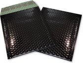 Specipack - Zwart luchtkussen enveloppen metallic glanzend D 180 x 250 mm A5+ - Doos met 100 stuks