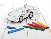 Sportwagen - Knutsel Pakket - Bouw doos - Bouw Pakket -Cadeau Tip - Kartonnen Diy Pakket - Educatief Speelgoed - Zelf In Kleuren - Speel Pakket - Jongens/ Meisjes Speelgoed -